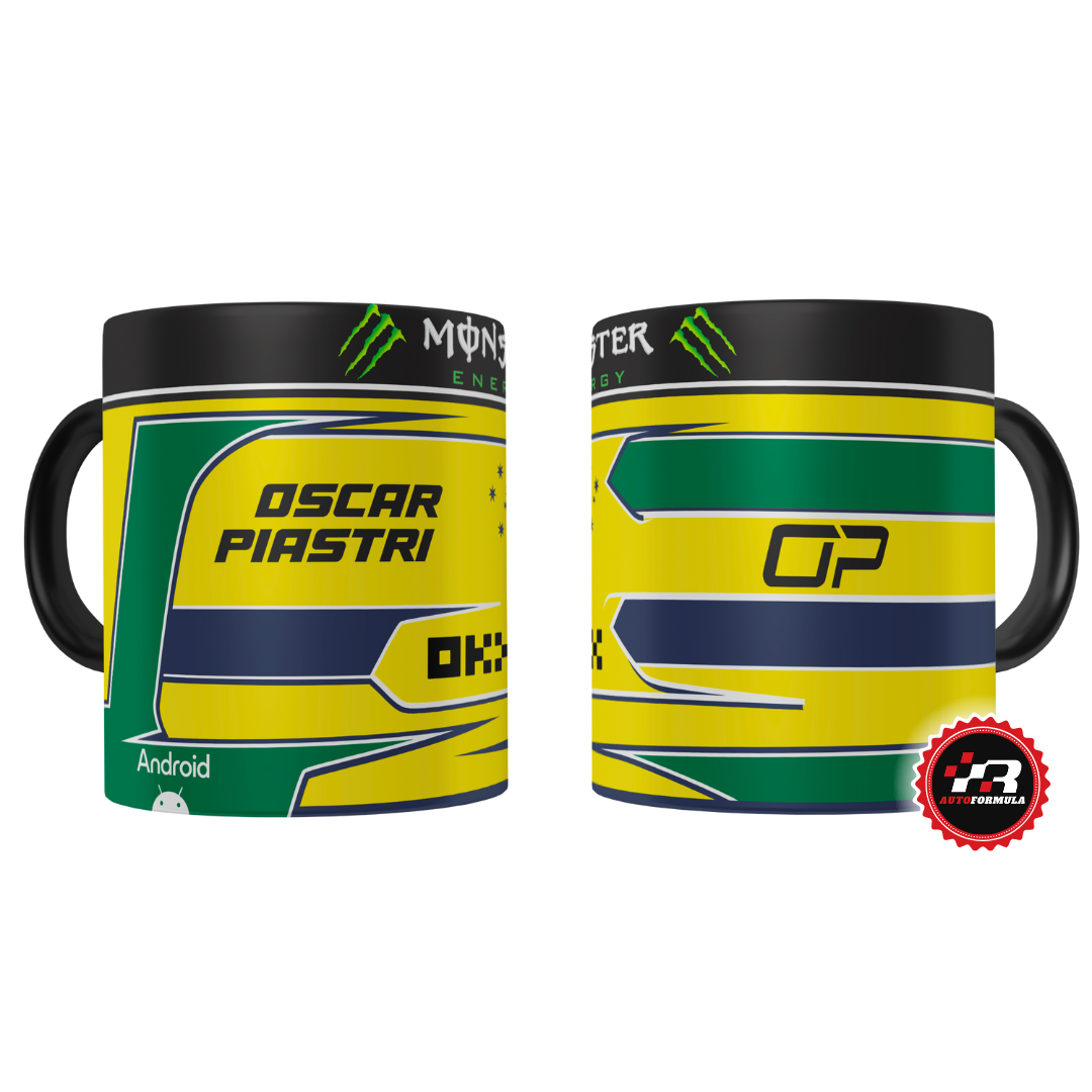 Caneca Capacete Oscar Piastri GP de Mônaco 2024