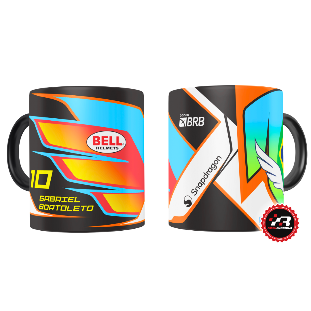 Caneca Capacete Gabriel Bortoleto 2024 Formula 2