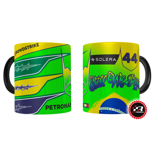 Caneca Lewis Hamilton Capacete GP Brasil 2024