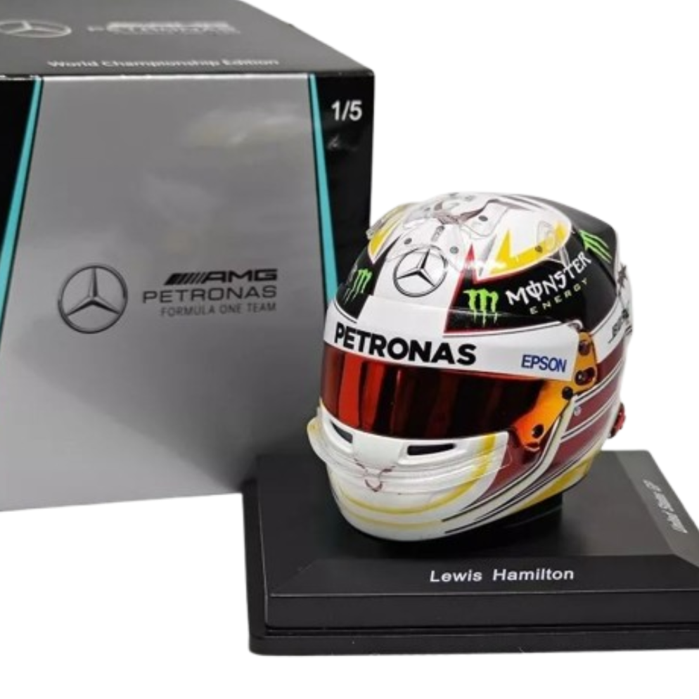 Miniatura Capacete Lewis Hamilton 2015 GP EUA 1:5 Spark