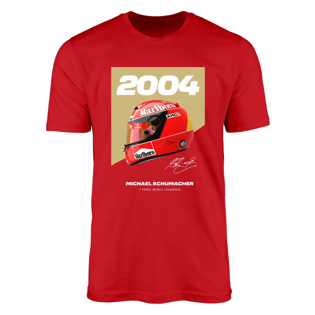 Camiseta Capacete Michael Schumacher 2004 Edição Especial