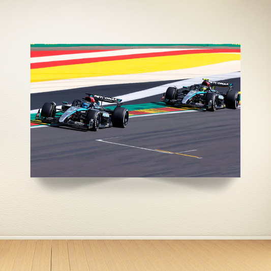 Quadro Decorativo George Russell X Lewis Hamilton Spa Grand Prix 2024