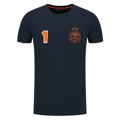 Camiseta Max Verstappen 1 Leão Laranja Tricampeão Mundial