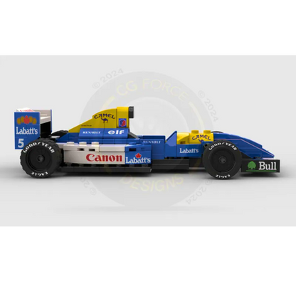 Miniatura Williams Racing FW14B Nigel Mansell 1:24 Blocos de Montagem 188 PCS