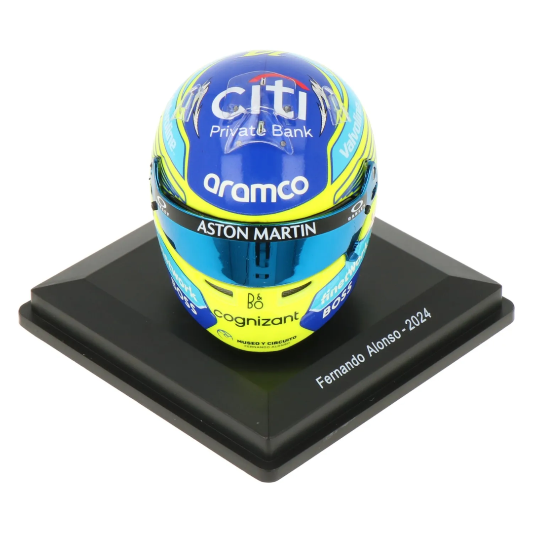 Miniatura Capacete Fernando Alonso 2024 1:5 Spark