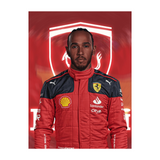 Quadro Decorativo Lewis Hamilton 44 Scuderia Ferrari F1 Team 2025