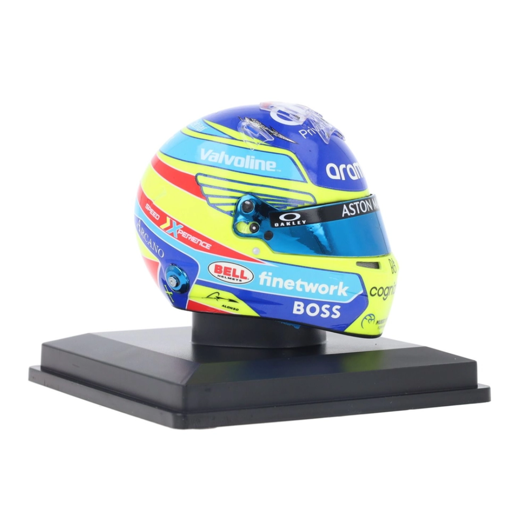 Miniatura Capacete Fernando Alonso 2024 1:5 Spark