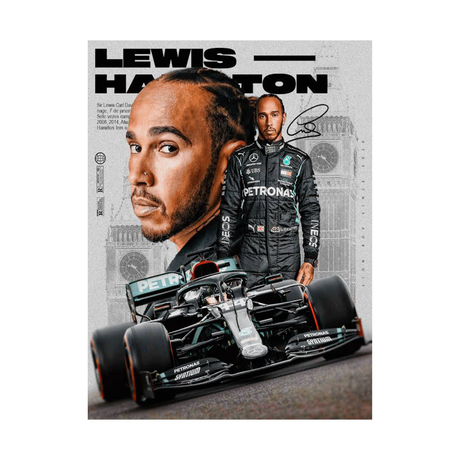 Quadro Decorativo Lewis Hamilton Mercedes AMG Petronas F1 Team W11 2021