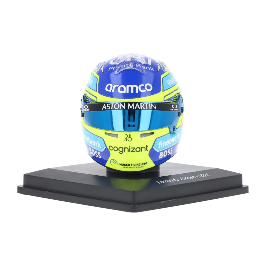 Miniatura Capacete Fernando Alonso 2024 1:5 Spark