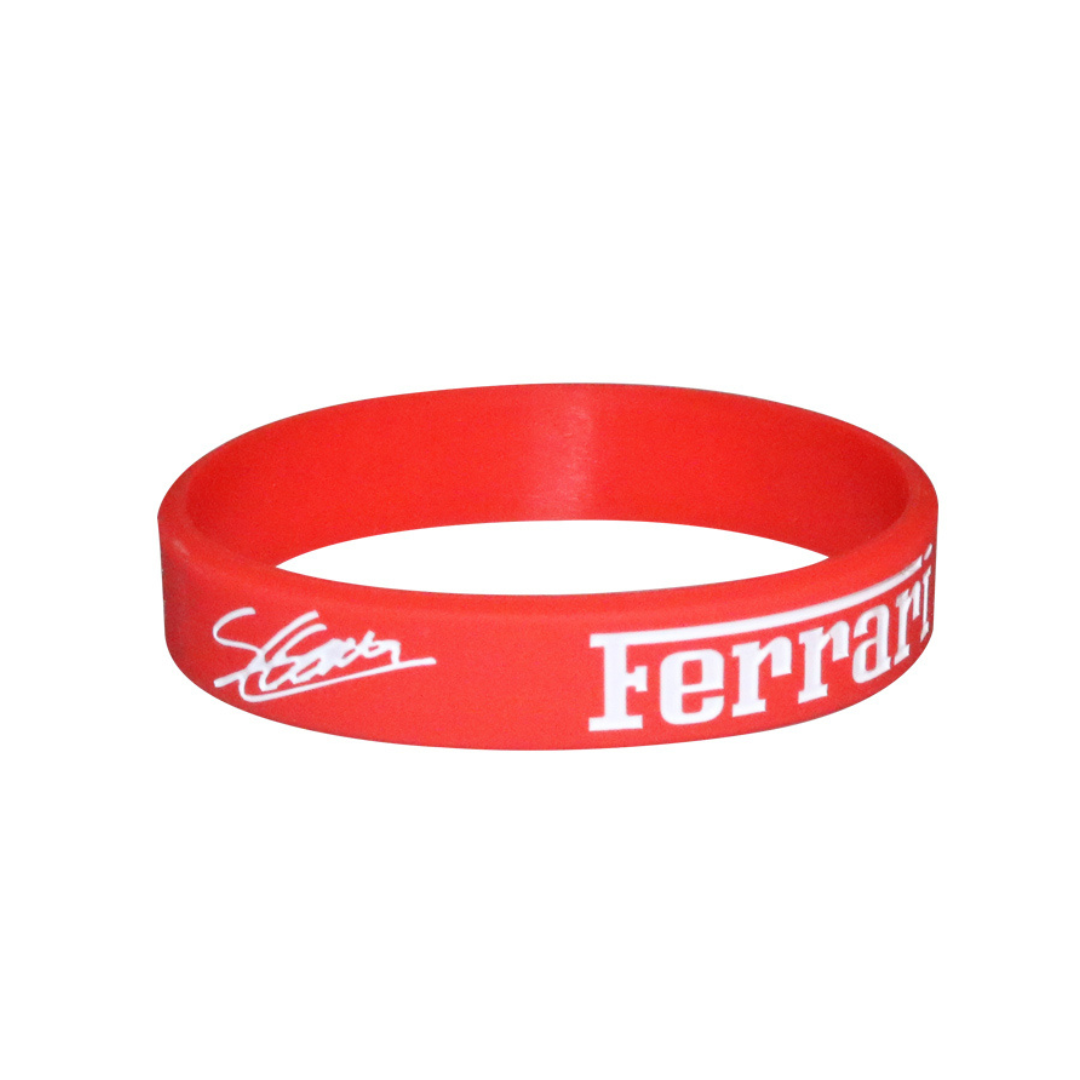 Pulseira de Silicone Charles Leclerc 16 Scuderia Ferrari F1 Team 2023 - Vermelha