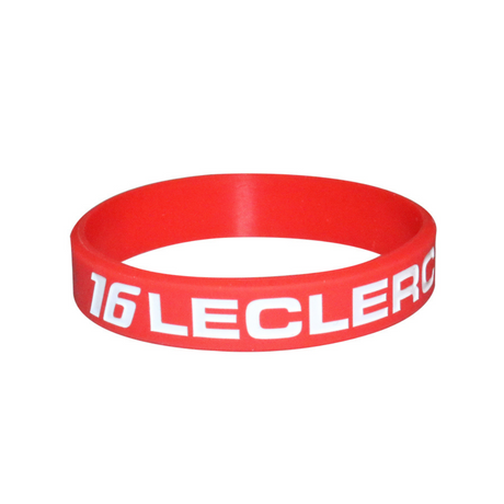 Pulseira de Silicone Charles Leclerc 16 Scuderia Ferrari F1 Team 2023 - Vermelha