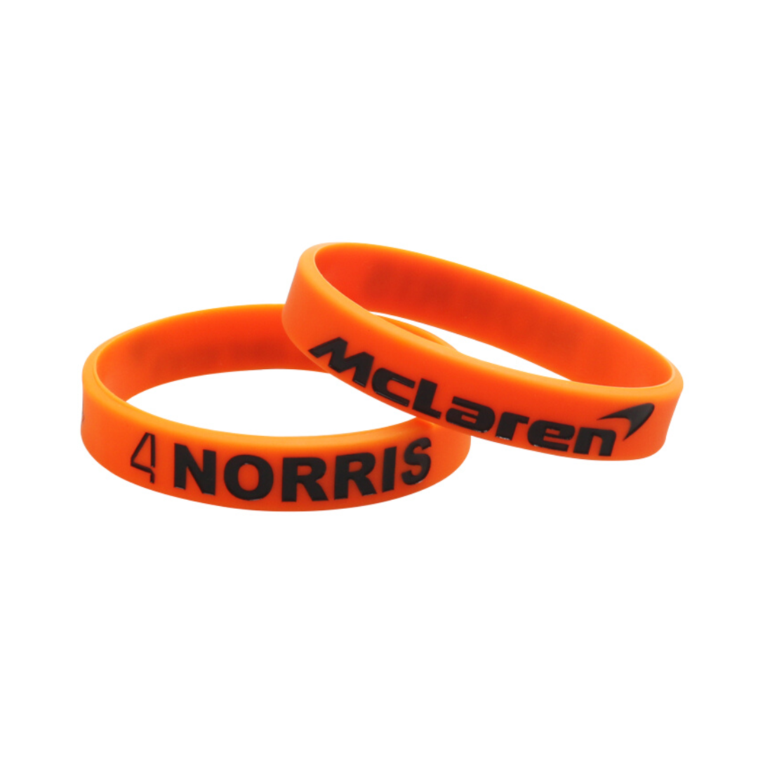 Pulseira de Silicone Lando Norris 4 McLaren F1 Team 2023 - Laranja