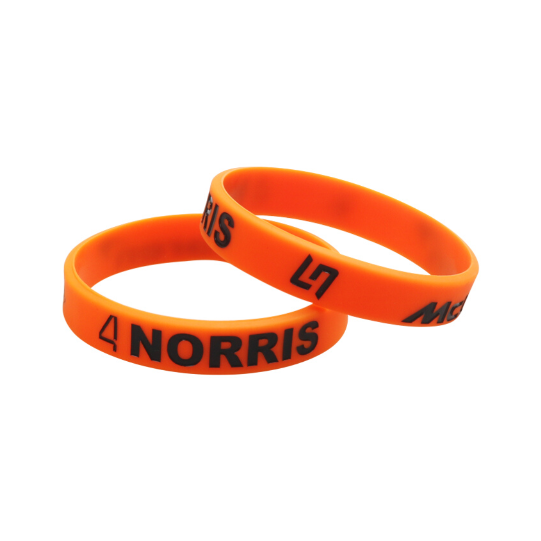 Pulseira de Silicone Lando Norris 4 McLaren F1 Team 2023 - Laranja