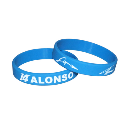 Pulseira de Silicone Fernando Alonso 14 Formula 1 - Azul