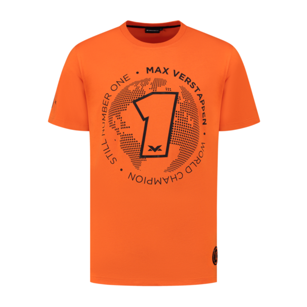 Camiseta Max Verstappen 1 World Champion Laranja - Max Verstappen 1