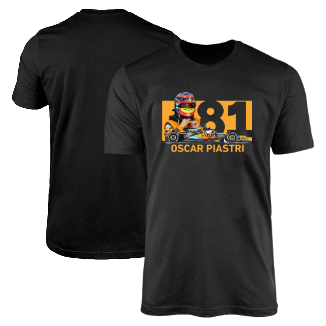 Camiseta Oscar Piastri 81 McLaren F1 Team 2023 - Preta