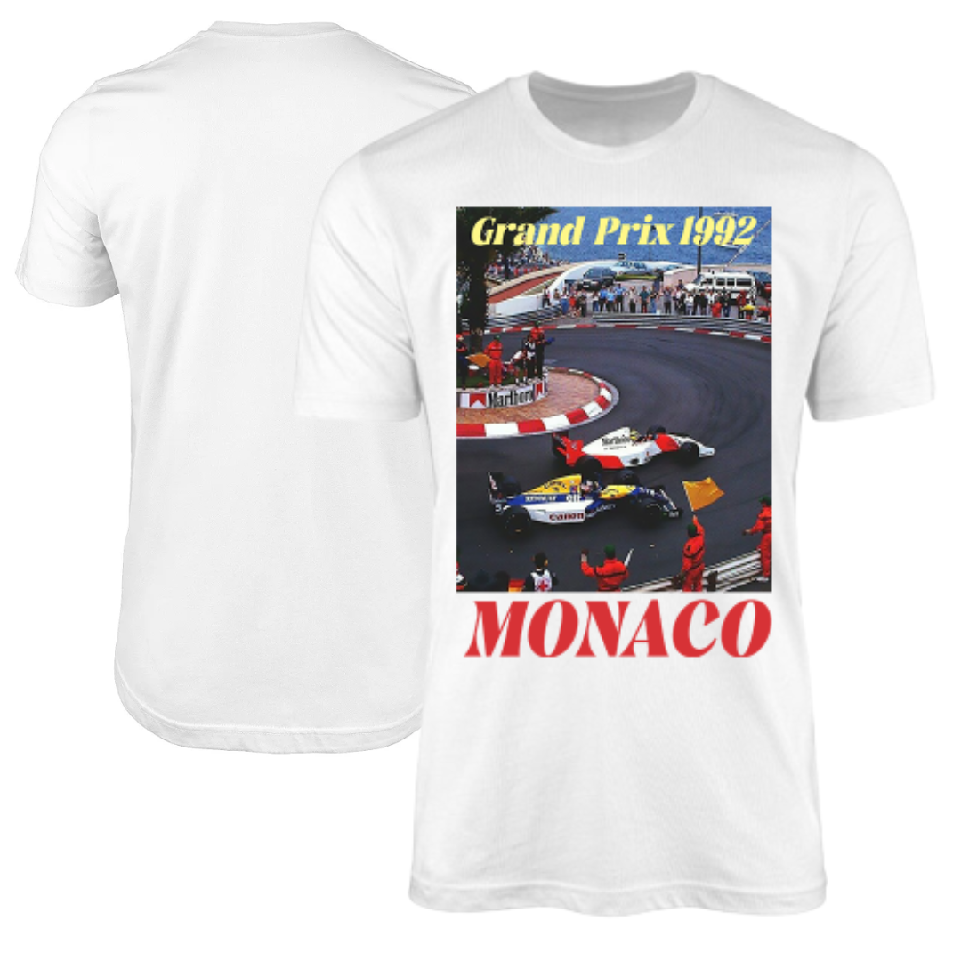 Camiseta Monaco Grand Prix 1992 Formula 1 Legends - Estampa frontal