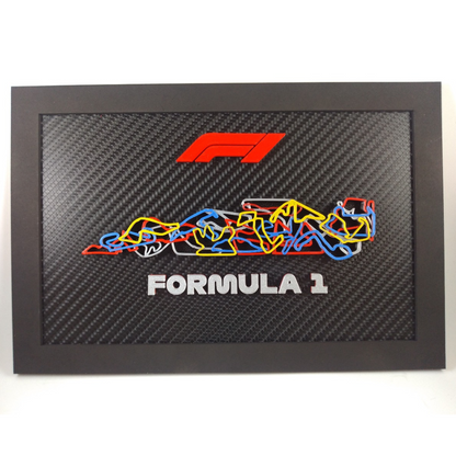 Super Quadro Decorativo Circuitos Fórmula 1 Temporada 2023 - Preto