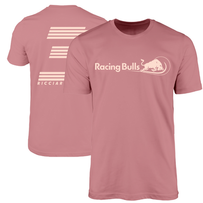 Camiseta Daniel Ricciardo 3 Racing Bulls F1 Team 2024 Rosa