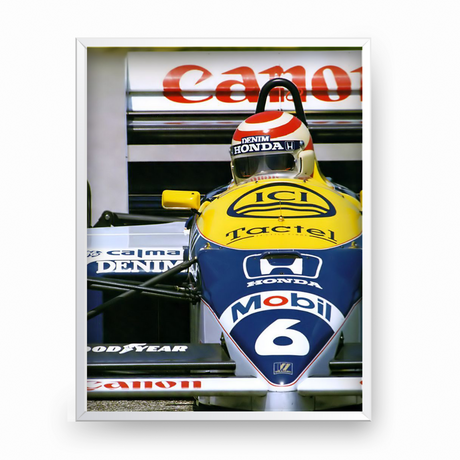 Quadro Decorativo Nelson Piquet FW11B Williams Racing F1 1987