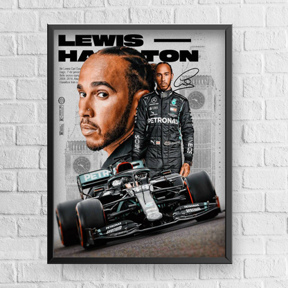 Quadro Decorativo Lewis Hamilton Mercedes AMG Petronas F1 Team W11 2021