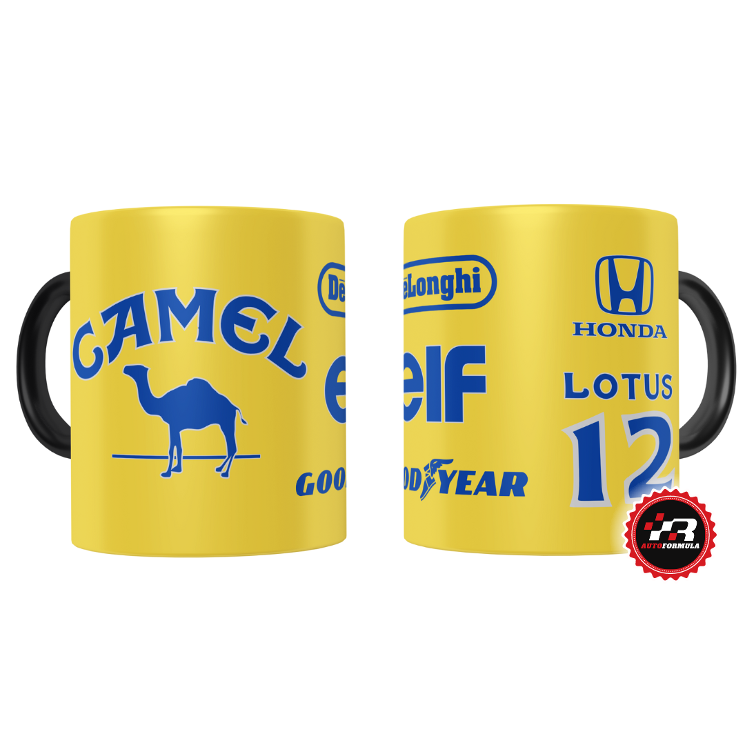Caneca Camel Lotus F1 Team Edição Especial Honda 99T 1987 - Amarela