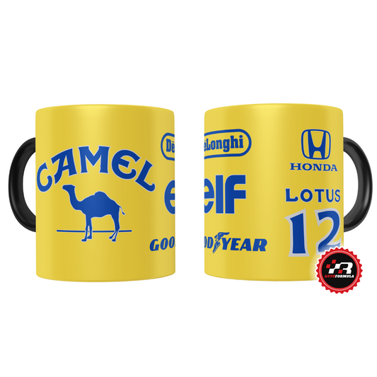 Caneca Camel Lotus F1 Team Edição Especial Honda 99T 1987 - Amarela