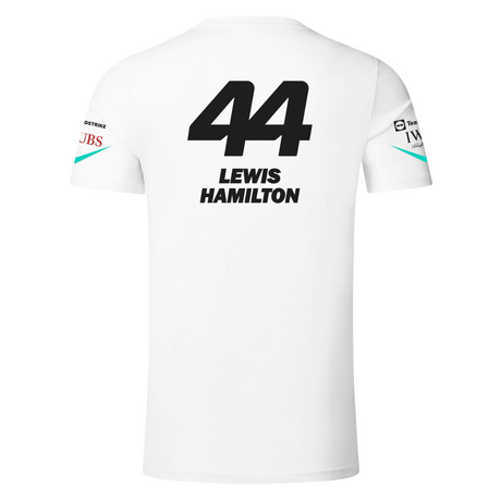 Camiseta Lewis Hamilton Mercedes AMG Petronas F1 2024 Branca