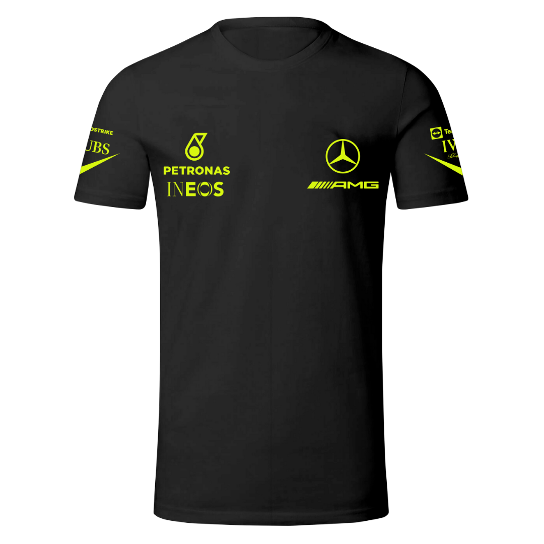 Camiseta Lewis Hamilton 44 Mercedes AMG Petronas F1 2024 Preta