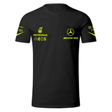 Camiseta Lewis Hamilton 44 Mercedes AMG Petronas F1 2024 Preta