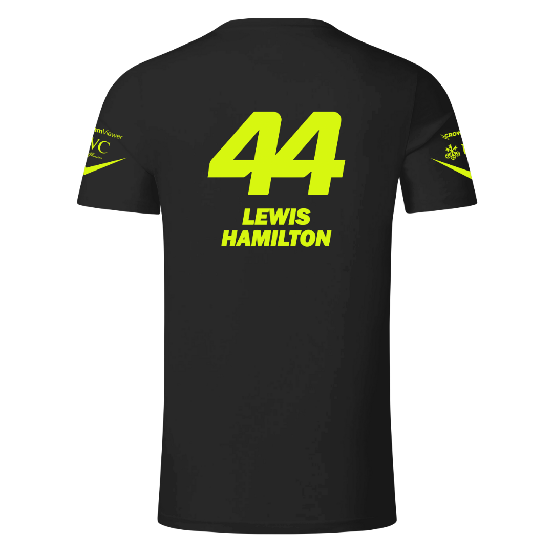 Camiseta Lewis Hamilton 44 Mercedes AMG Petronas F1 2024 Preta