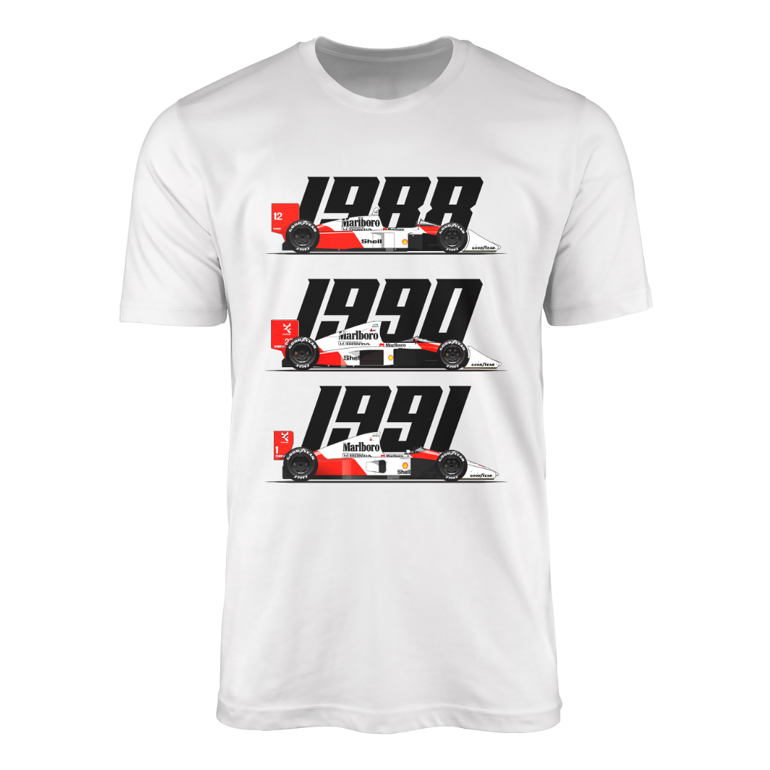 Camiseta McLaren Marlboro F1 Team Championship Car MP4 - Branca