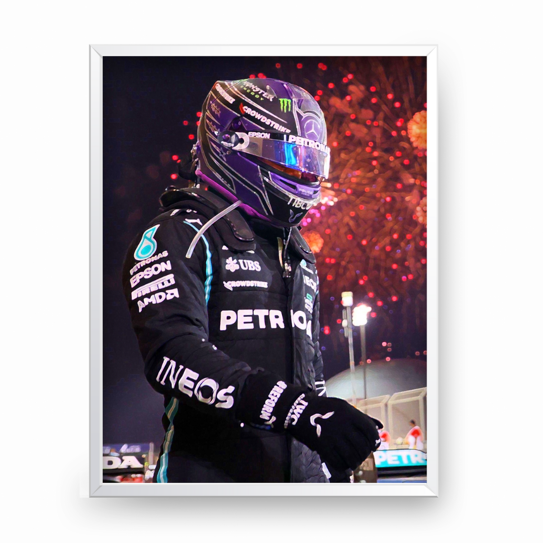 Quadro Decorativo Lewis Hamilton Bahrain Grand Prix 2021