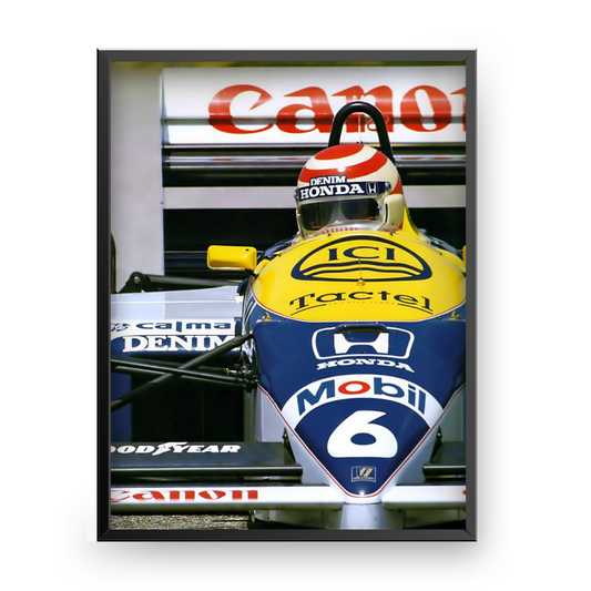 Quadro Decorativo Nelson Piquet FW11B Williams Racing F1 1987