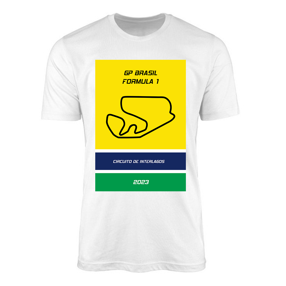 Camiseta GP Brasil Formula 1 2023 Circuito de Interlagos - Branca