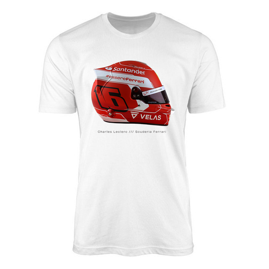 Camiseta Scuderia Ferrari Charles Leclerc 16 F1 2021 Capacete