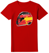 Camiseta Ilustração Capacete Carlos Sainz Feminina