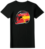 Camiseta Ilustração Capacete Carlos Sainz Feminina