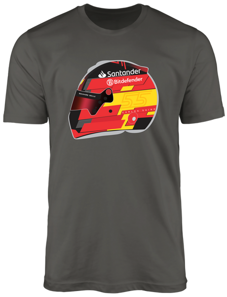 Camiseta Ilustração Capacete Carlos Sainz