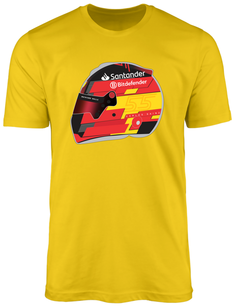 Camiseta Ilustração Capacete Carlos Sainz