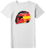 Camiseta Ilustração Capacete Carlos Sainz Feminina