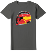 Camiseta Ilustração Capacete Carlos Sainz Feminina