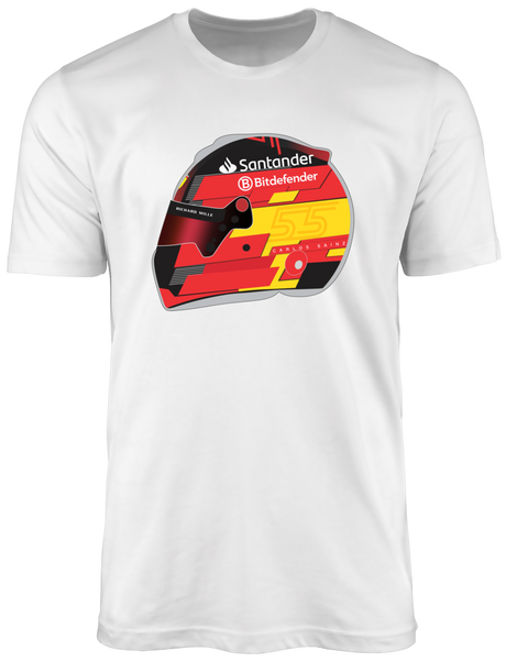 Camiseta Ilustração Capacete Carlos Sainz