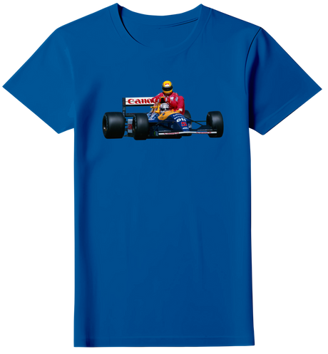 Camiseta Nigel Mansell F1 GP GRÂ-BRETANHA Temporada de 91 Feminina