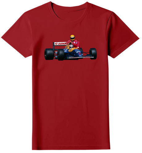 Camiseta Nigel Mansell F1 GP GRÂ-BRETANHA Temporada de 91 Feminina