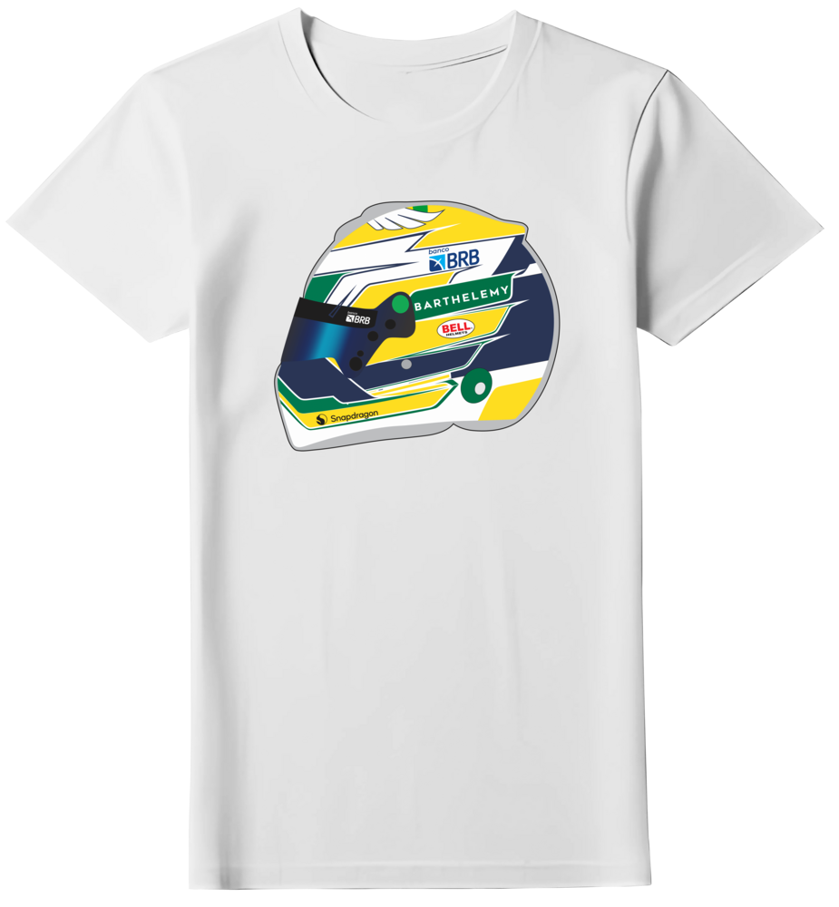 Camiseta Ilustração Capacete Gabriel Bortoleto Feminina