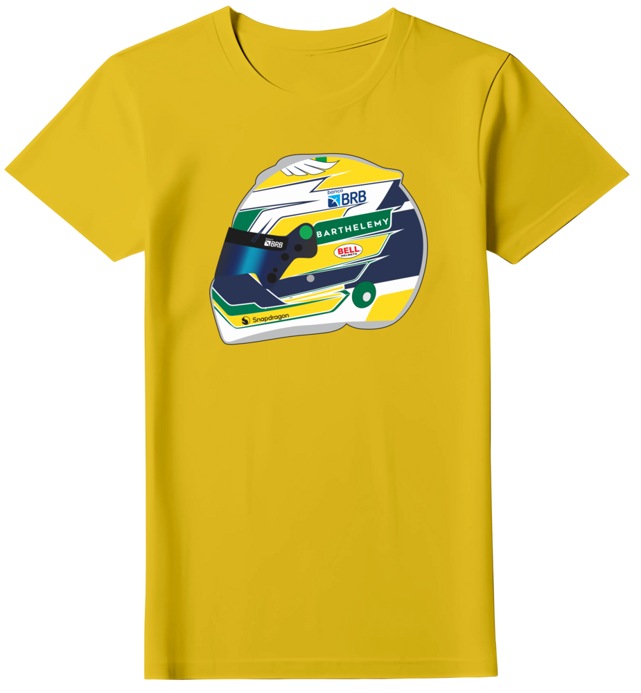 Camiseta Ilustração Capacete Gabriel Bortoleto Feminina