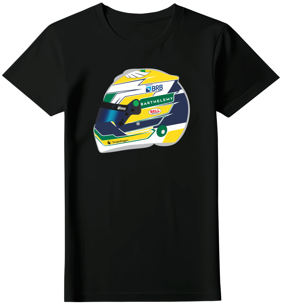 Camiseta Ilustração Capacete Gabriel Bortoleto Feminina