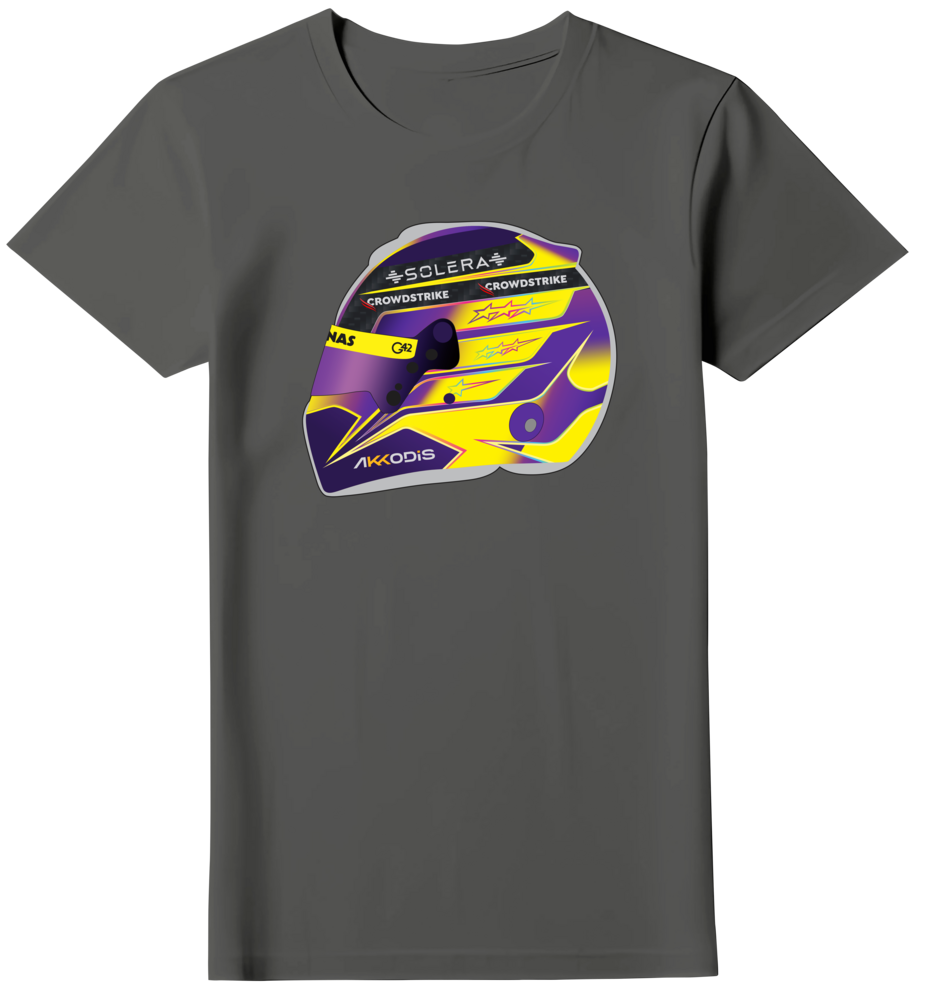 Camiseta Ilustração Capacete Lewis Hamilton Feminina