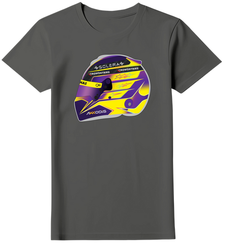 Camiseta Ilustração Capacete Lewis Hamilton Feminina